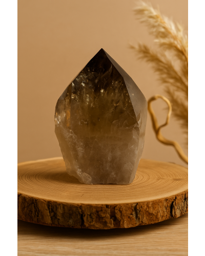 Kwarc dymny naturalny 7 cm 200 g – kryształ kolekcjonerski, minerał dekoracyjny, kamień energetyczny